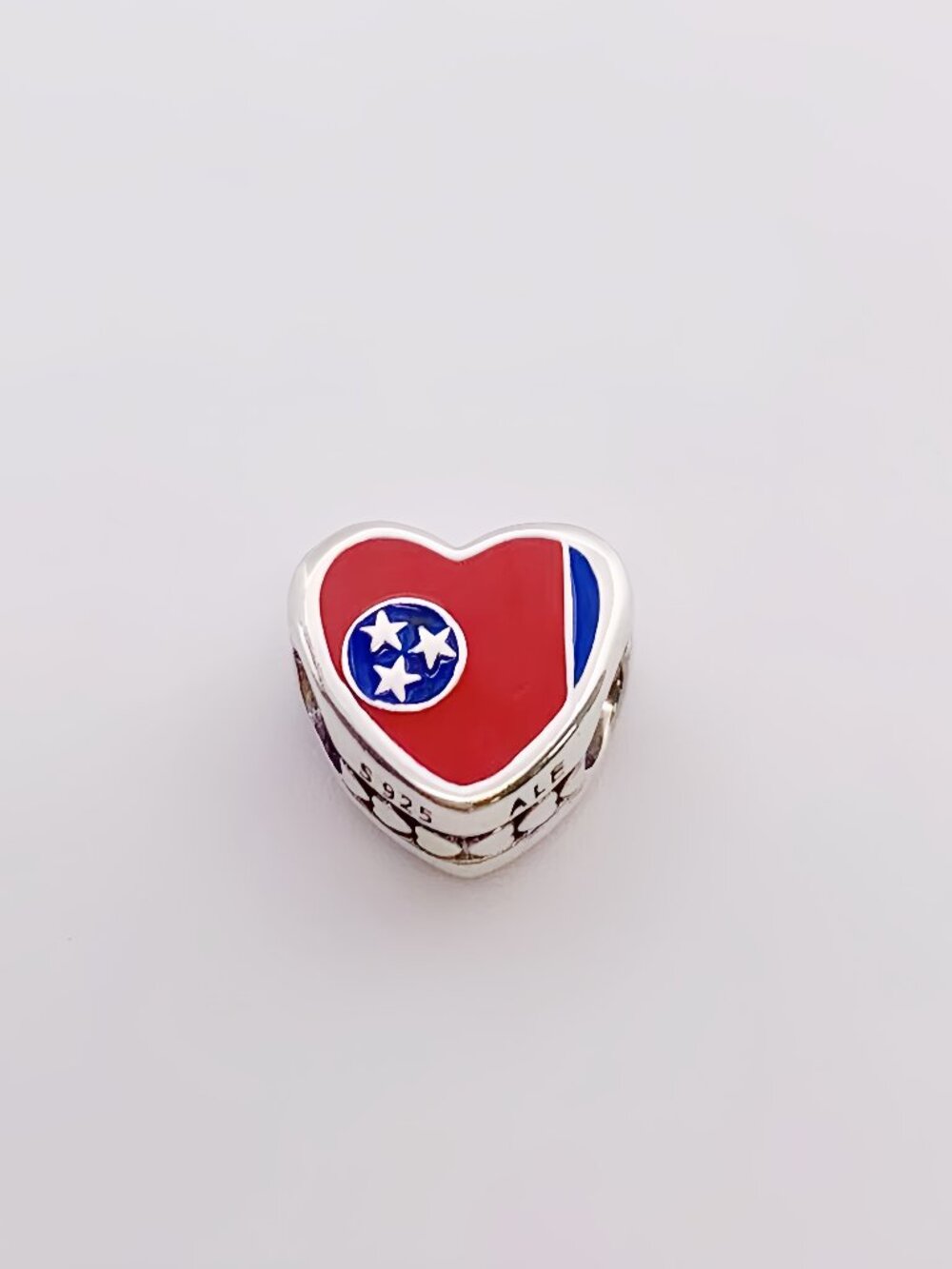 Pandora Tennessee Flag Heart Charm